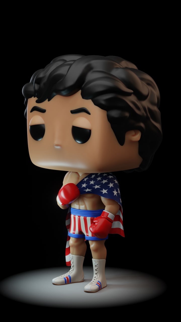 rocky balboa 3d printable 3d models for 3d printing Rocky Balboa Funko pop 3d printing stl files
