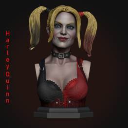 Harley Quinn bust 3d printing stl files