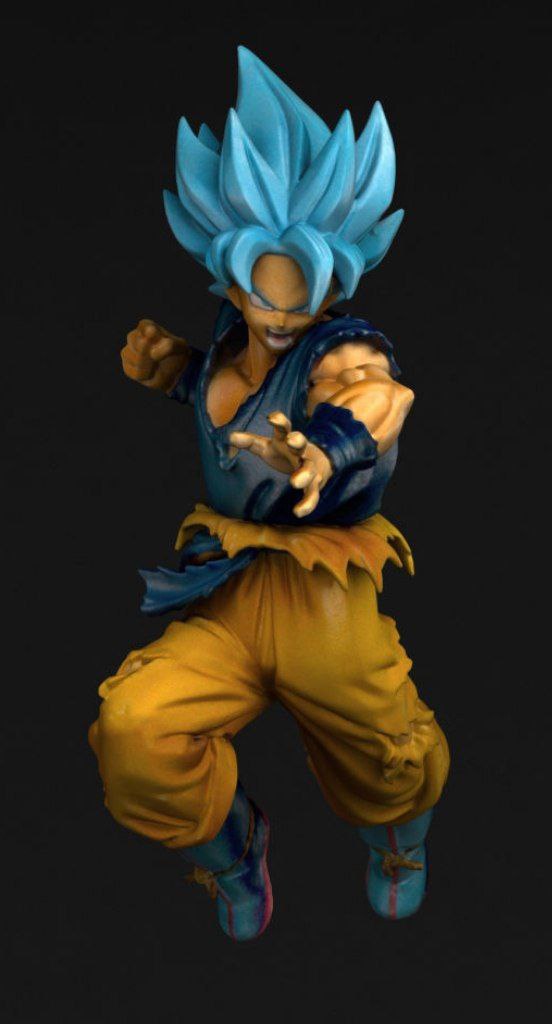 Goku supersaiyan Blue 3d printable model Goku supersaiyan Blue 3d printing stl files