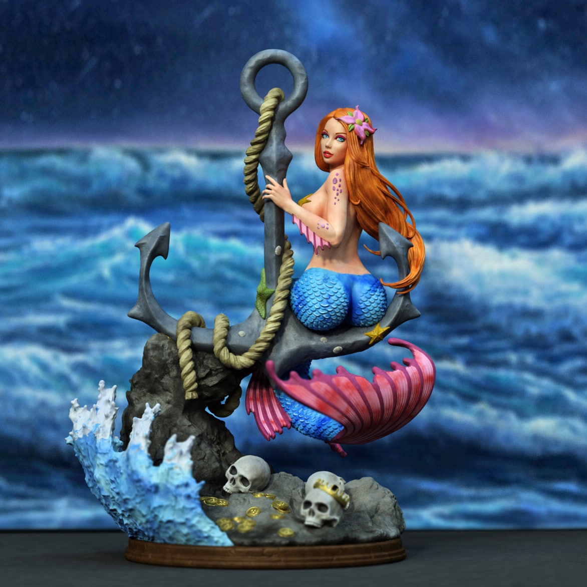 mermaid nsfw stl files for 3d printing models Mermaid 3d printing stl files