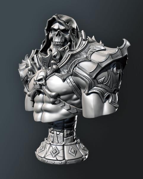 Skeletor bust 3d printing stl files