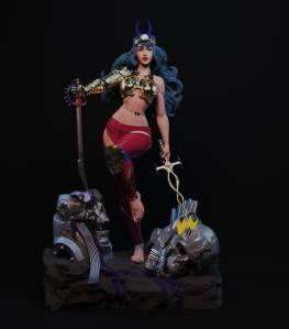 Hechicera warrior girl 3D Printing stl files
