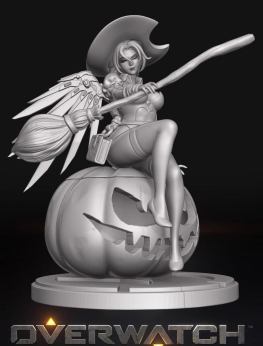 Witch Mercy Overwatch 3d printing stl files