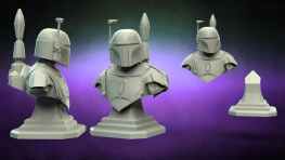 Boba Fett Bust 3d printing stl files