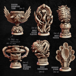 Blood bowl trophies 3d printing stl files