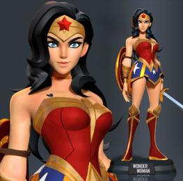 Wonder woman Animated 3d printing stl files