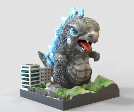 Godzilla 3d print STL model