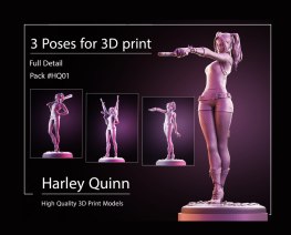 harley quinn 3d print stl pack