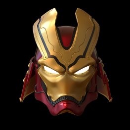 iron man samurai cosplay helmet 3d print stl files