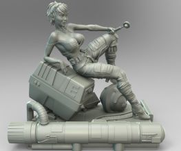 Sexy star wars girl 3d printing model