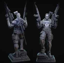 punisher 3d print model