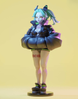 rebecca cyberpunk 3d print stl