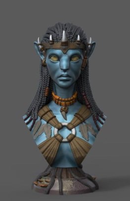 na'vi bust 3d printing stl files