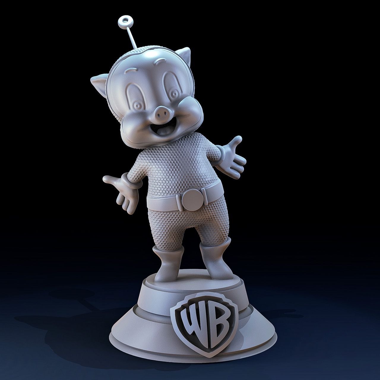 photo_5278260811464295673_y porky pig 3d printing stl
