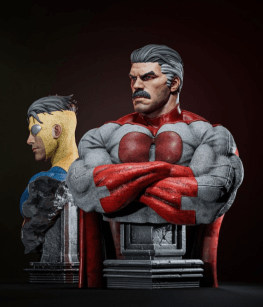 invincible and omni man bust 3d printing model