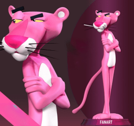 pink panther 3d print