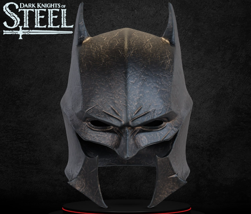 steel Medieval batman helmet 3d printing stl