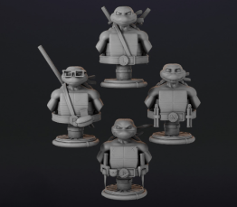 TMNT Busts 3d printing stl