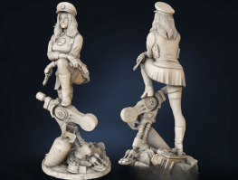 Lady blackhawk 3d printing stl