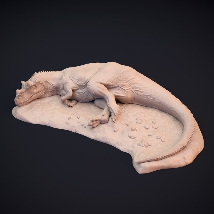 photo_5866425993894411697_x sleeping dinosaur 3d printing stl