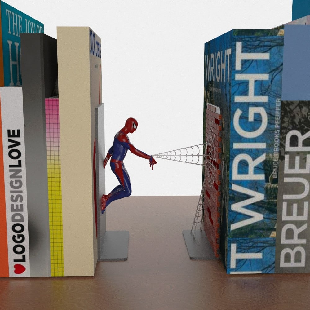 DeWatermark.ai_1750143170440 spiderman bookend 3d print