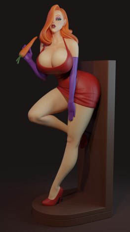 jessica rabbit bookend 3d print