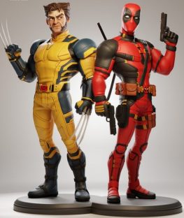 Wolverine & deadpool 3d print stl files