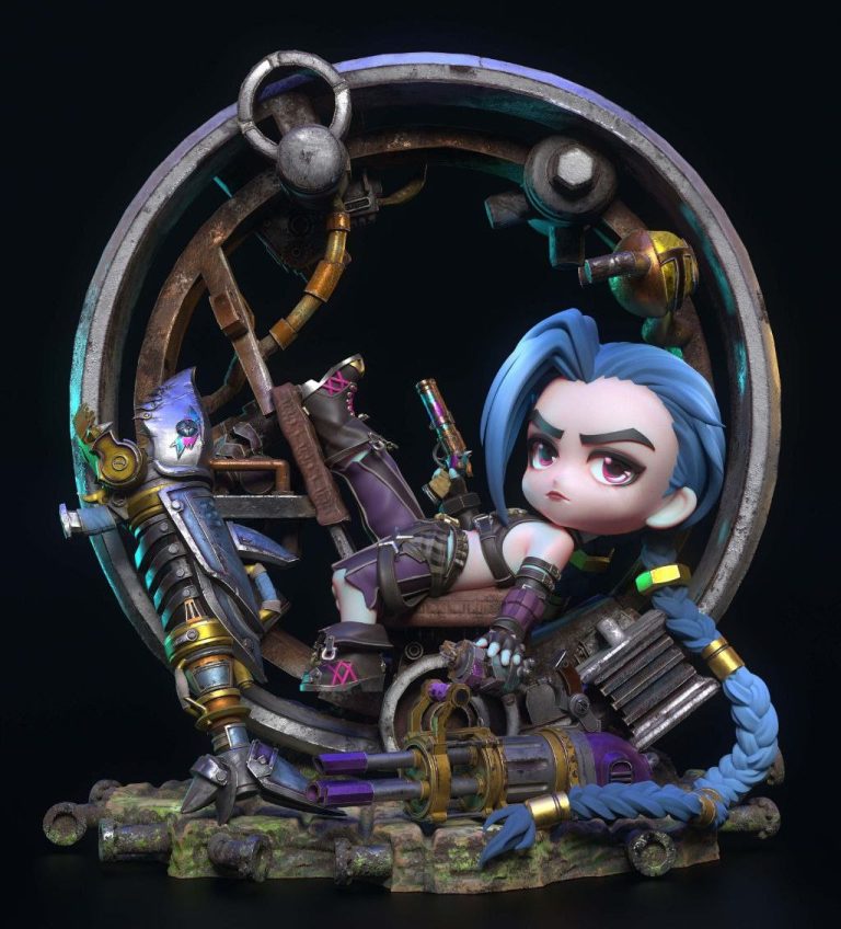 Jinx chibi 3d print stl files - 3D PRINT MAKER CLUB