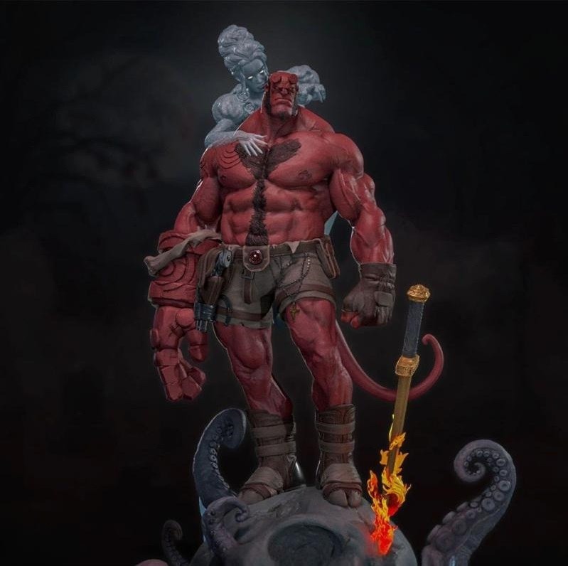 photo_5992430339970155073_x hellboy stl files for 3d printing model