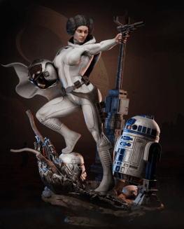 Princess leia 3d print stl