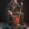 Male V - Cyberpunk 2077 3d print stl files