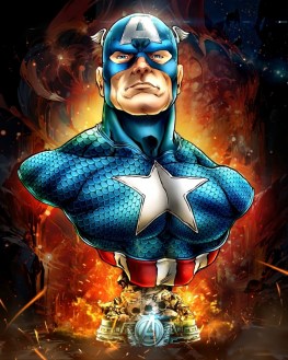 captain america bust 3d print