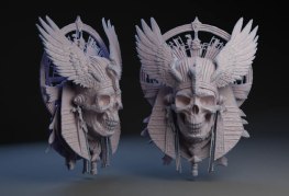 Egyptian pharaoh skull 3d print