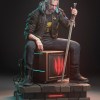 geralt witcher cyberpunk 3d print stl