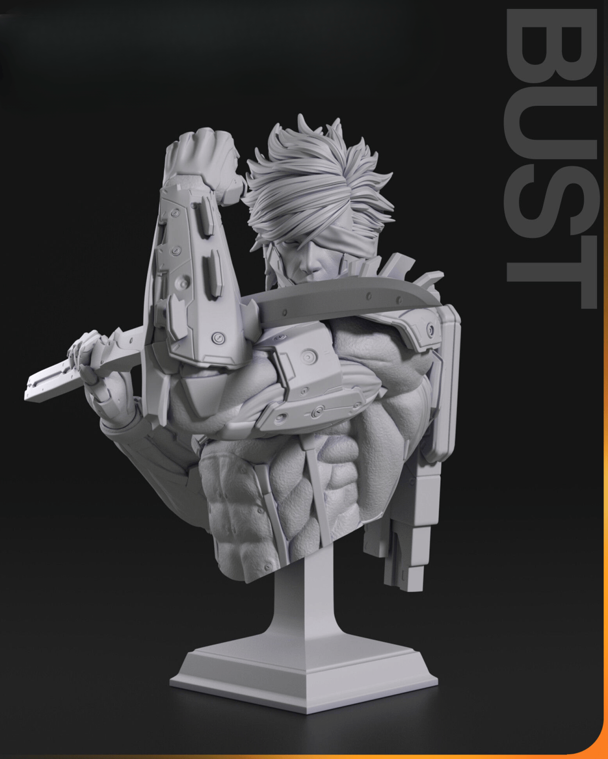 Raiden Metal gear solid 3d print stl files - 3D PRINT MAKER CLUB