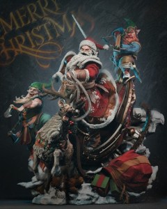 Santa Claus 3d printing stl files - 3D PRINT MAKER CLUB